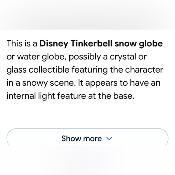 #1101+Tinker-bell Snow Glass Sphere with Fairy Figurine - Picture 6 of 7